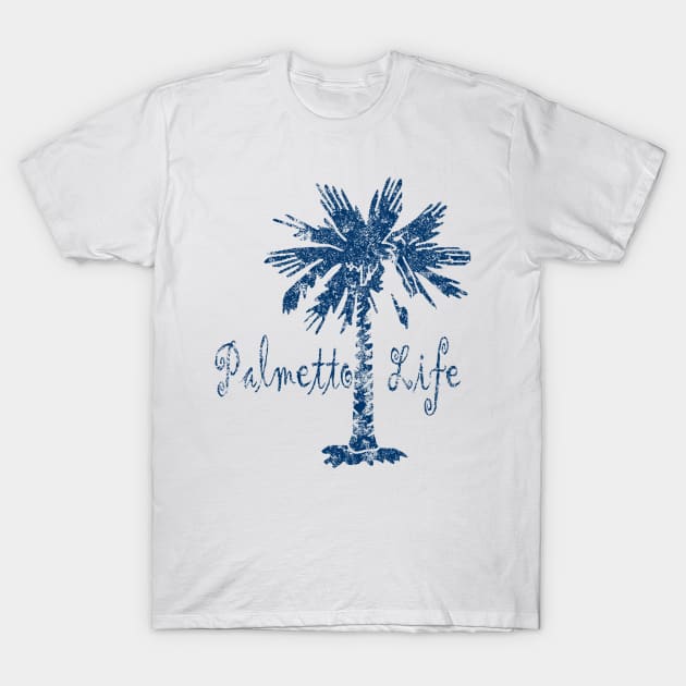 Aged Blue Palmetto Life T-Shirt by wtaylor72